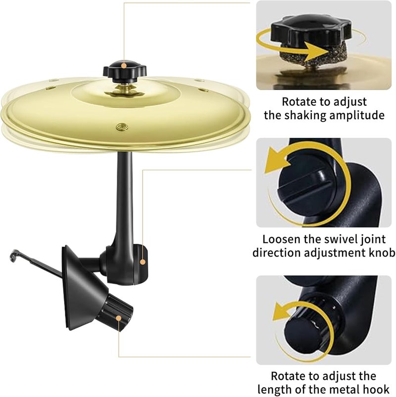 SKAHEE Car Cymbal Air Vent Mini Cymbal for Car - Vibrational Metal Clip-On Crash Cymbals Set, Compact & Durable Musical Accessory for Drivers & Drummers - Image 3